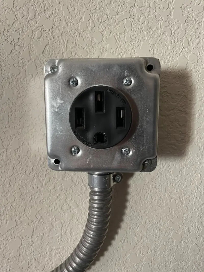 NEMA 14-50 outlet installed for Smart Home Electrical in Cato